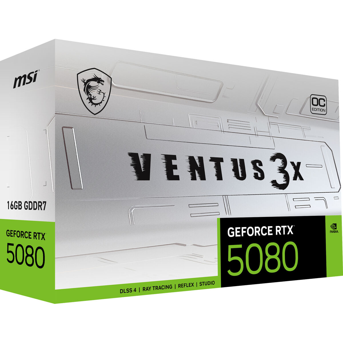 Afbeeldingen van Graphics card MSI GEFORCE RTX 5080 16G VENTUS 3X OC WHITE GEFORCE RTX 5080 16 GB GDDR6X