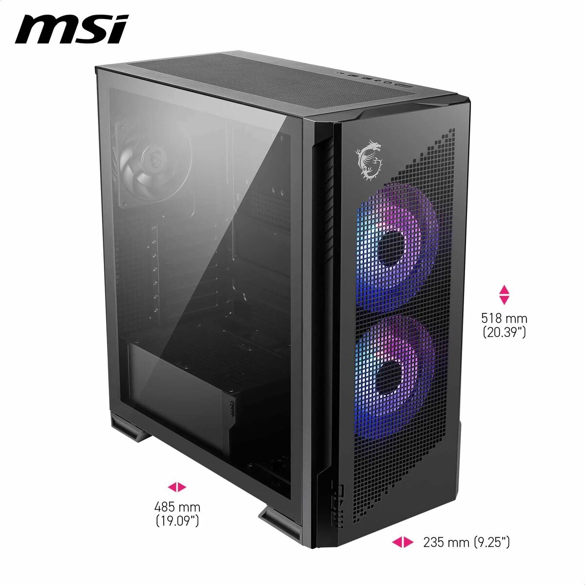 Afbeeldingen van ATX Semi-tower Box MSI 306-7G27R21-JA4 Black