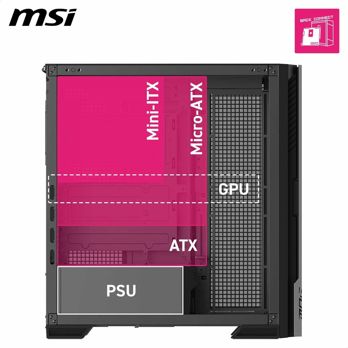 Afbeeldingen van ATX Semi-tower Box MSI 306-7G27R21-JA4 Black