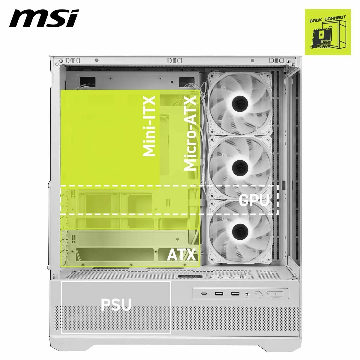 Picture of ATX Semi-tower Box MSI 306-7G28W21-JA4 White