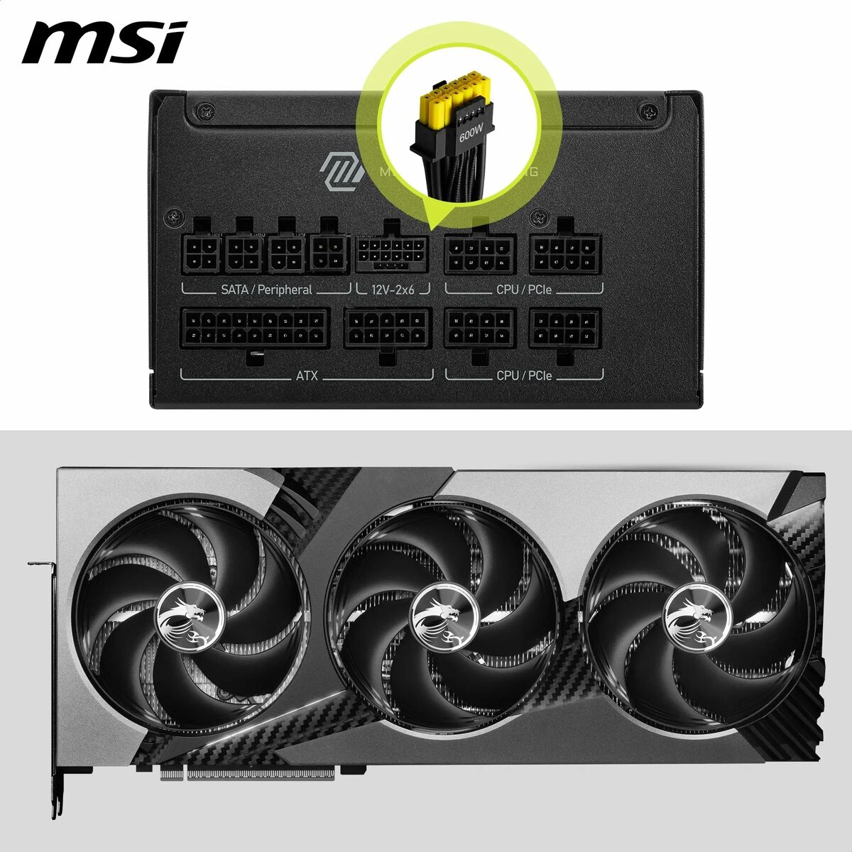 Picture of Power supply MSI 306-7ZP1B21-CE0 1000 W 80 Plus Gold ATX