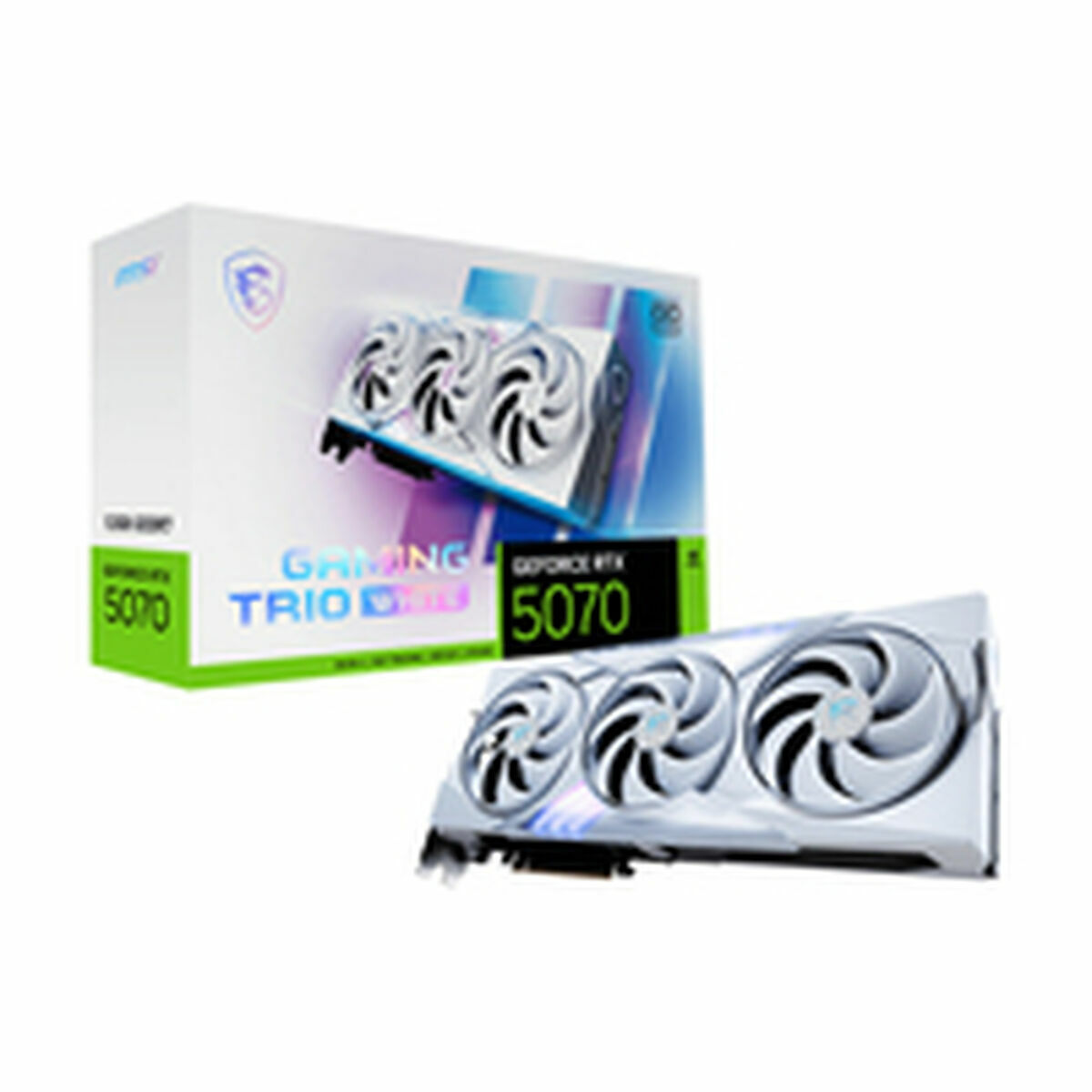 Afbeeldingen van Graphics card MSI GEFORCE RTX 5070 12G GAMING TRIO OC WHITE nvidia geforce rtx 5070 12 GB GDDR6X