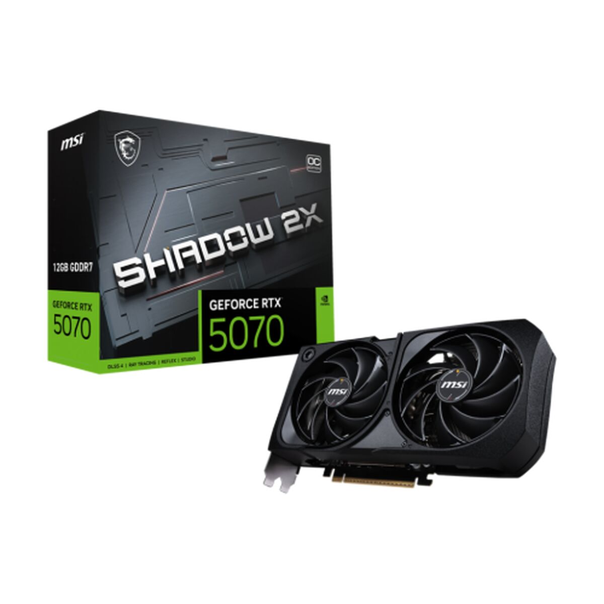 Afbeeldingen van Graphics card MSI RTX 5070 12G SHADOW 2X OC nvidia geforce rtx 5070 12 GB GDDR7