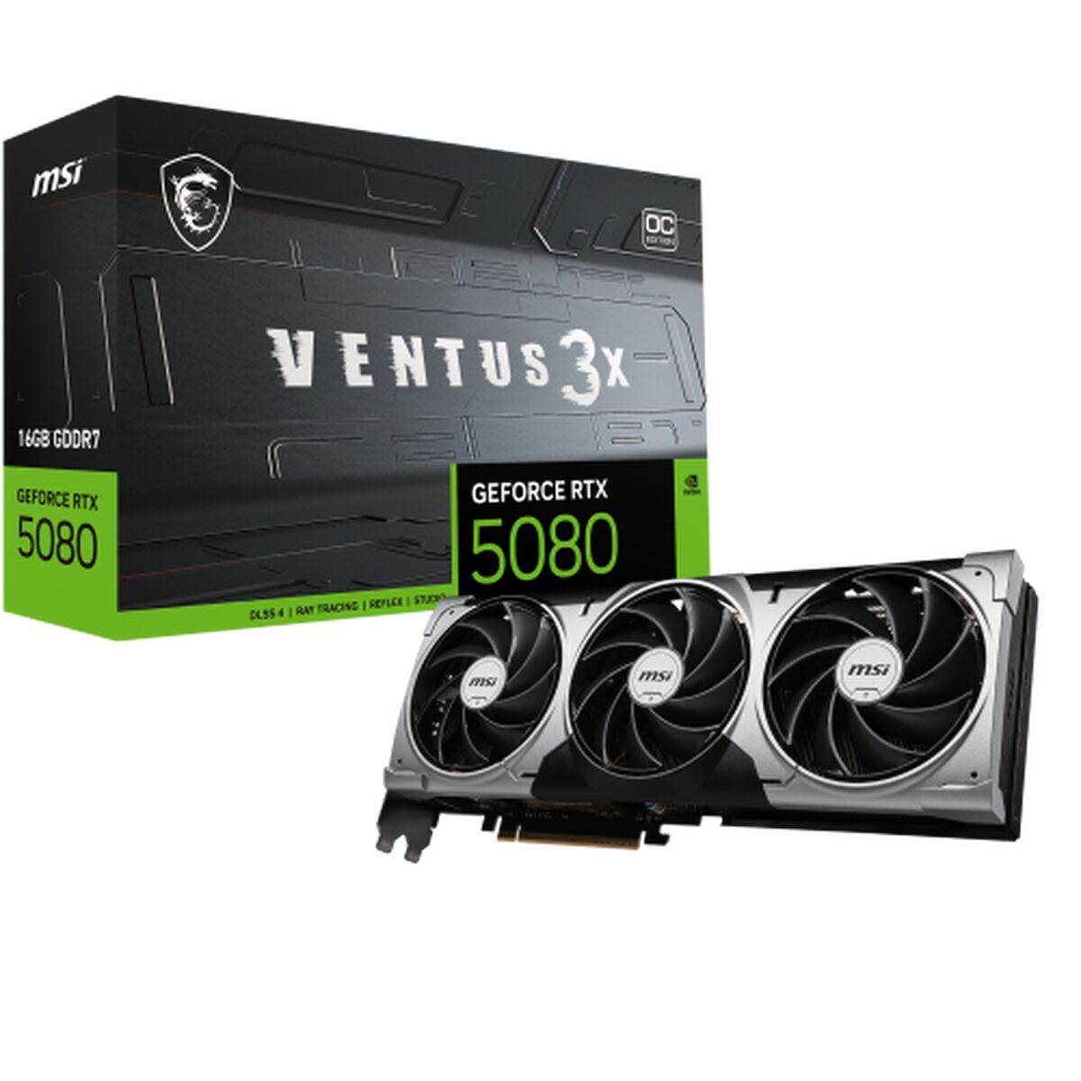 Image de Graphics card MSI RTX 5080 16G VENTUS 3X OC GEFORCE RTX 5080 16 GB GDDR6X GDDR7