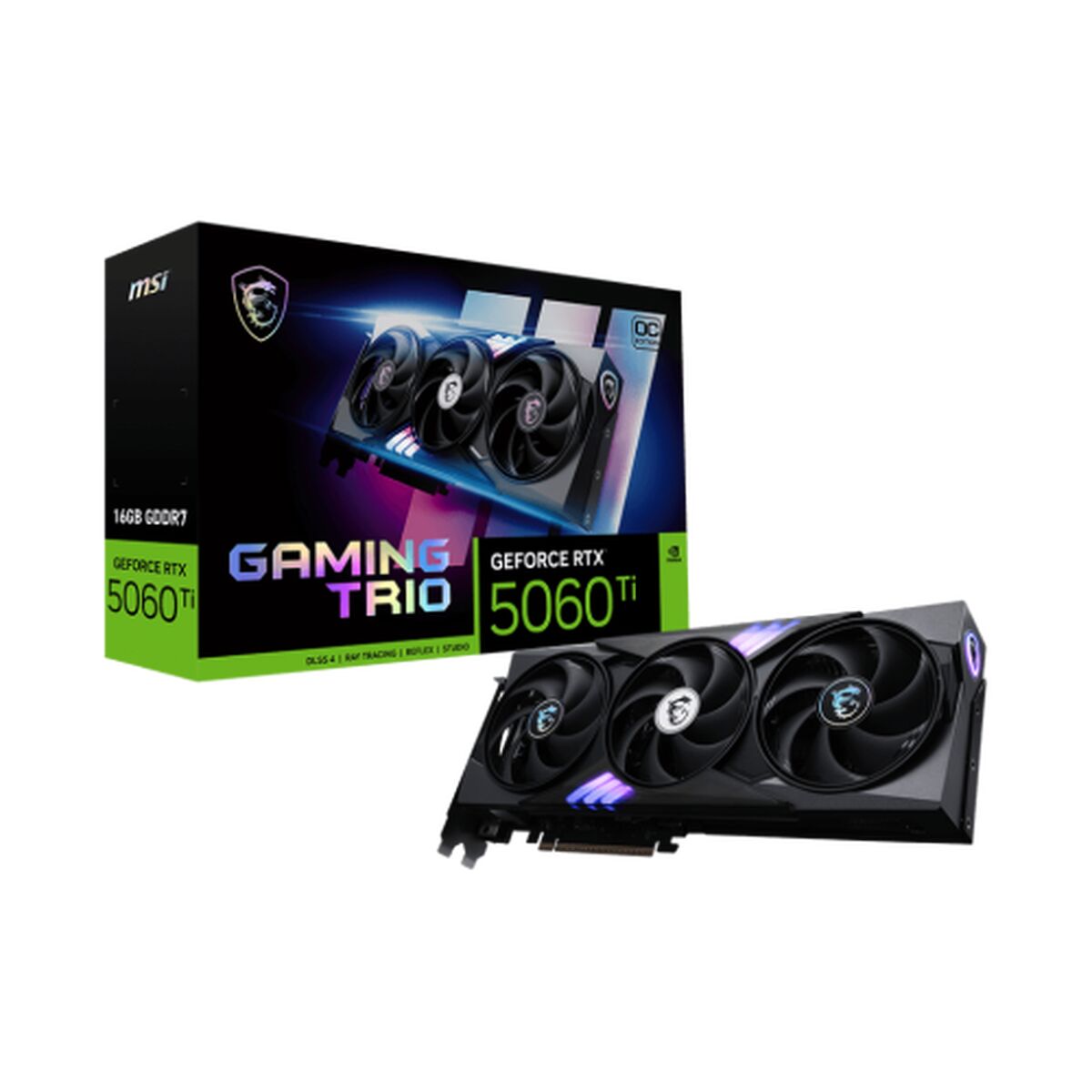 Picture of Graphics card MSI RTX 5060 Ti 16G GAMING TRIO OC geforce rtx 5060 ti 16 GB GDDR7