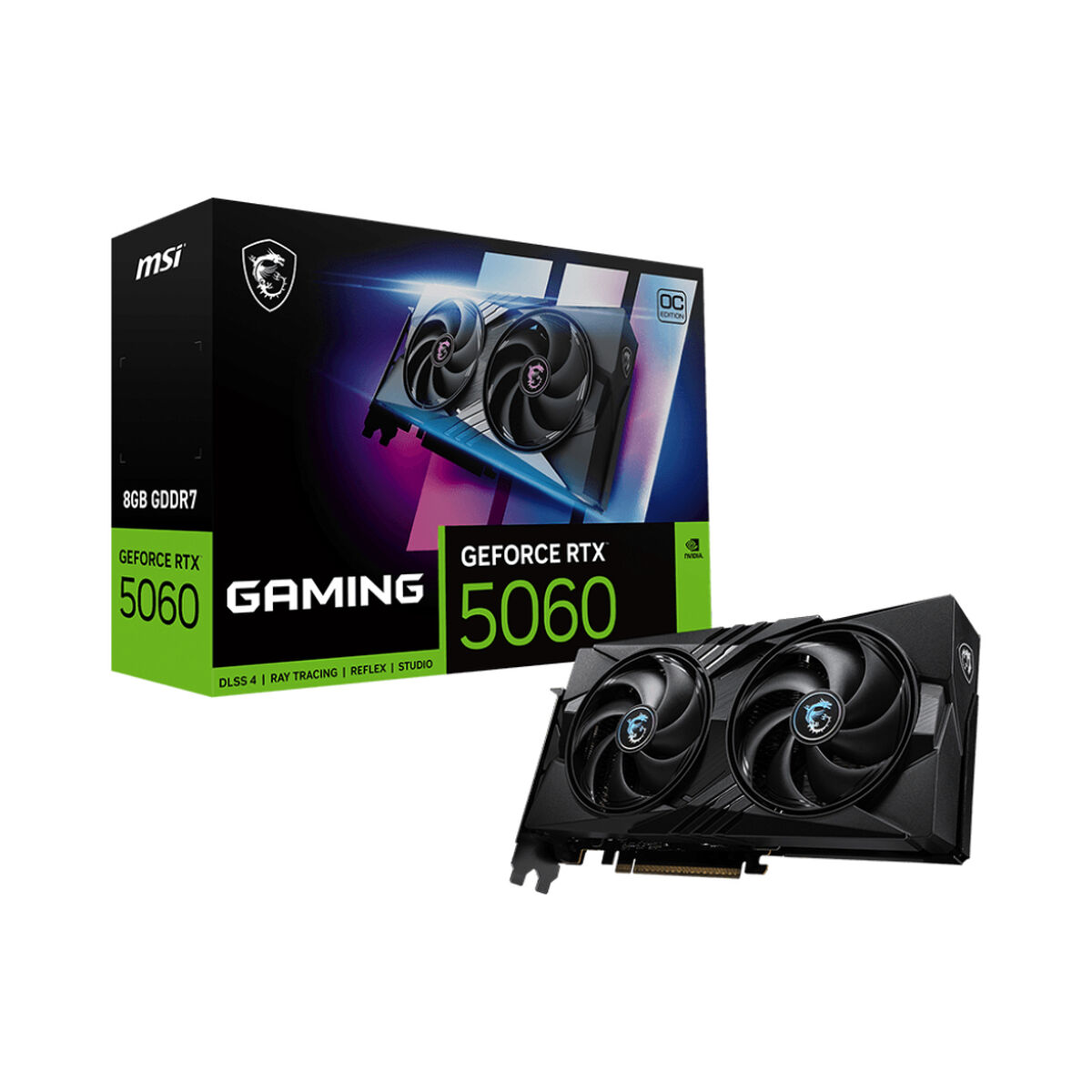 Afbeeldingen van Graphics card MSI RTX 5060 8G GAMING OC 8 GB GDDR6X GDDR7