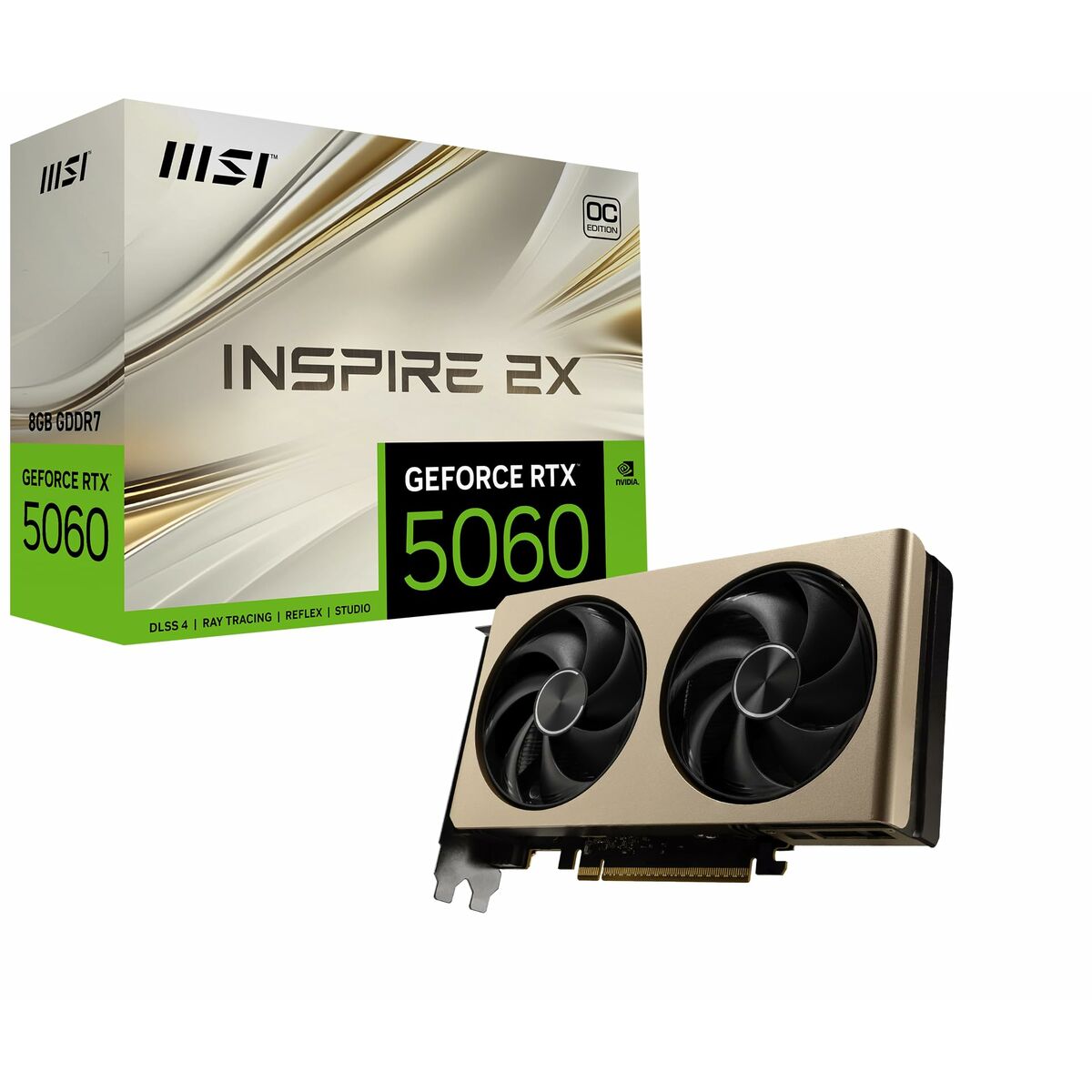 Picture of Graphics card MSI GEFORCE RTX 5060 8G INSPIRE 2X OC 8 GB GEFORCE RTX 5060 GDDR6X GDDR7