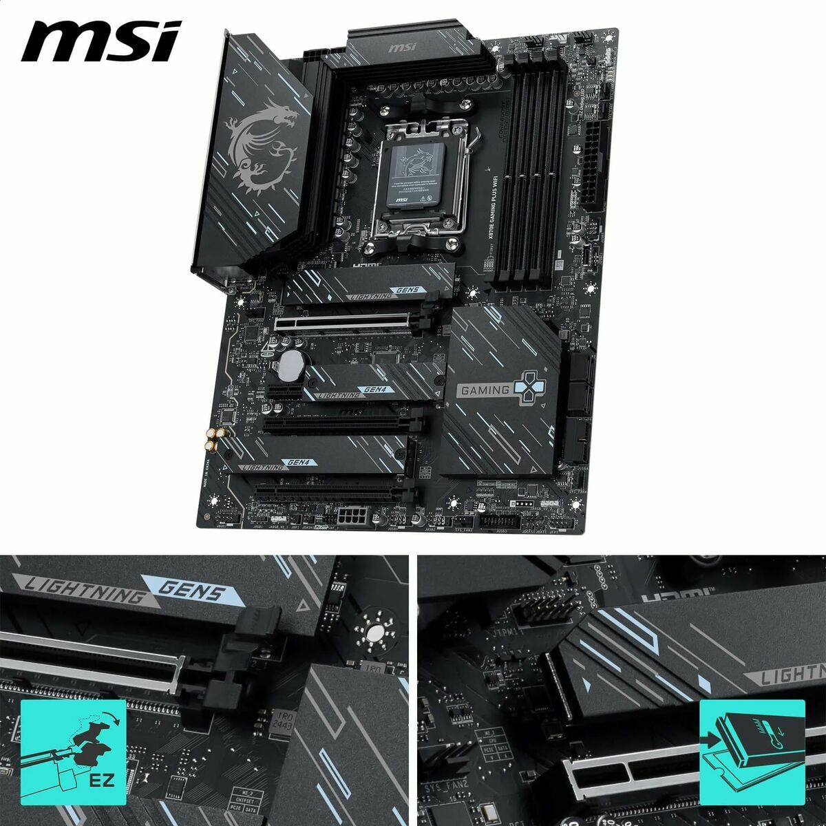 Afbeeldingen van Motherboard MSI 007E70-001R AMD X870E AMD AM5