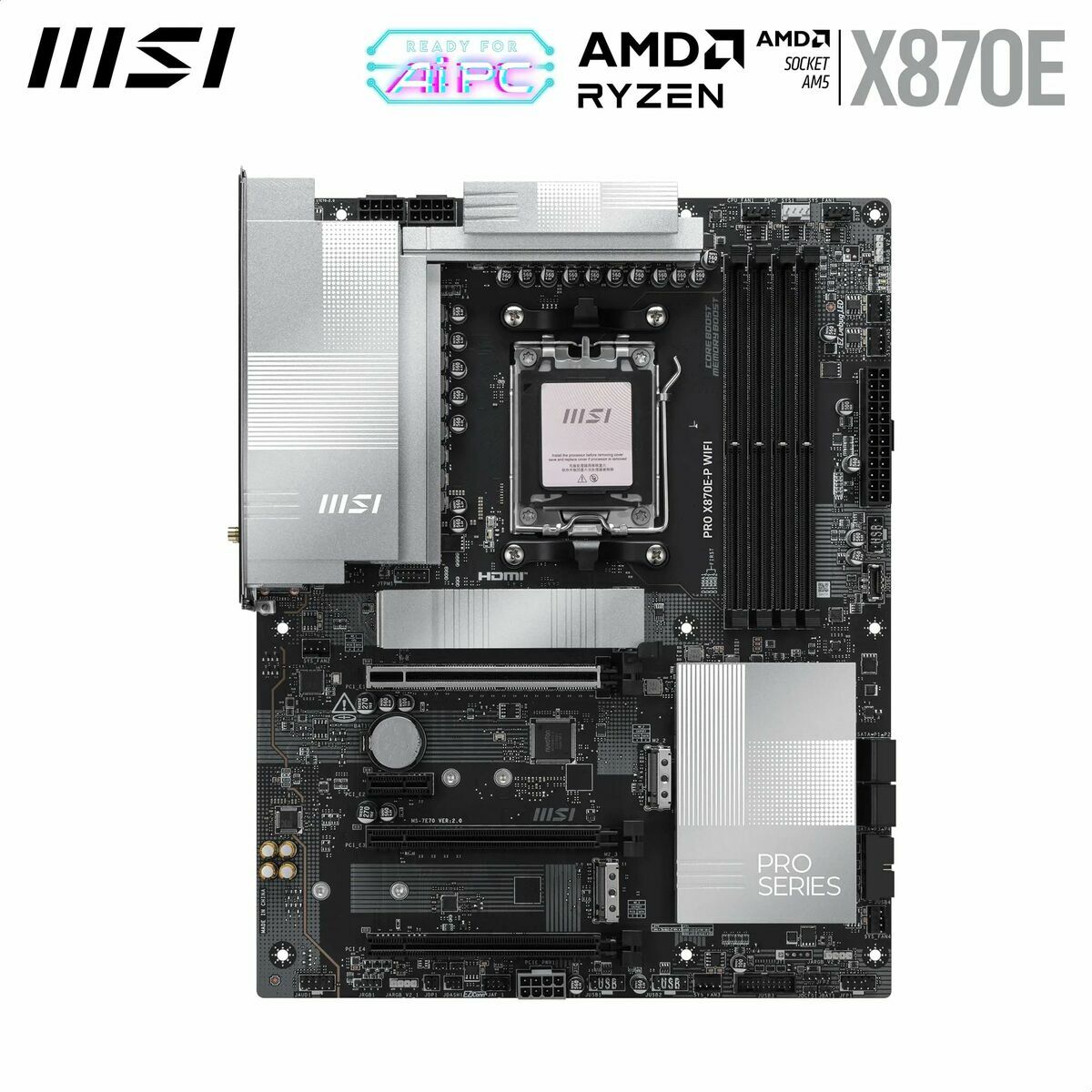 Immagine di Motherboard MSI 911-7E70-002 AMD X870E AMD AM5