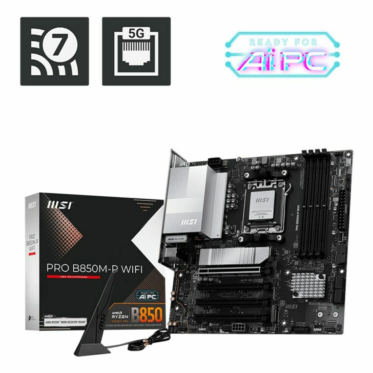 Afbeeldingen van Motherboard MSI 911-7E71-001 AMD B850 AMD AM5