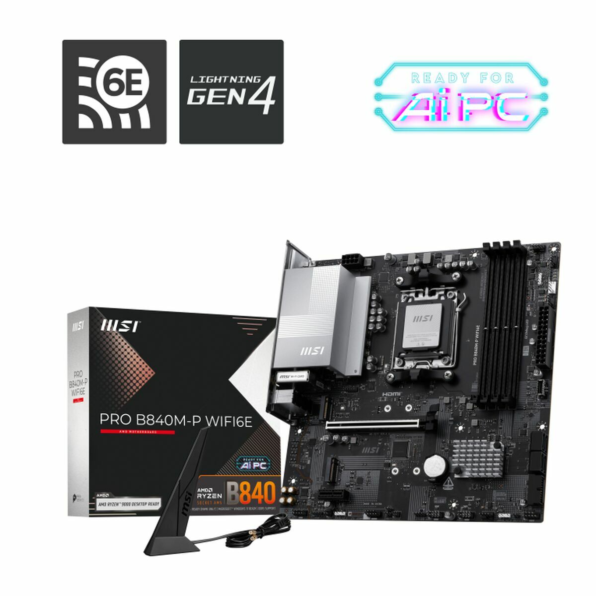 Kép Motherboard MSI PRO B840M-P WIFI6E AMD AM5 AMD