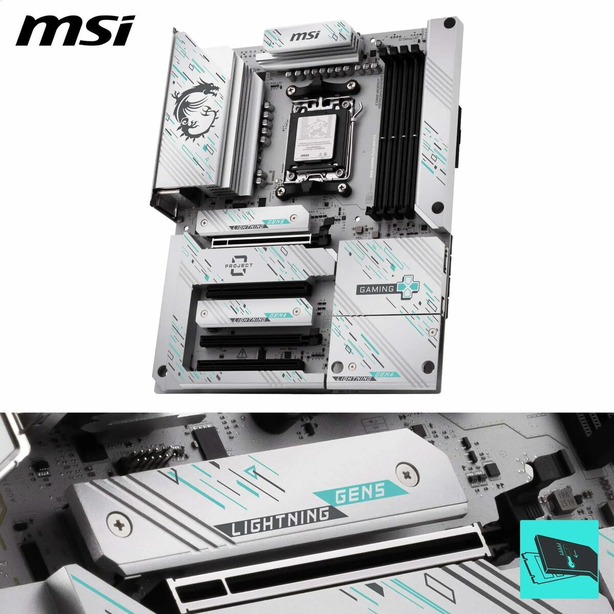 Afbeeldingen van Motherboard MSI B850 GAMING PLUS WIFI PZ