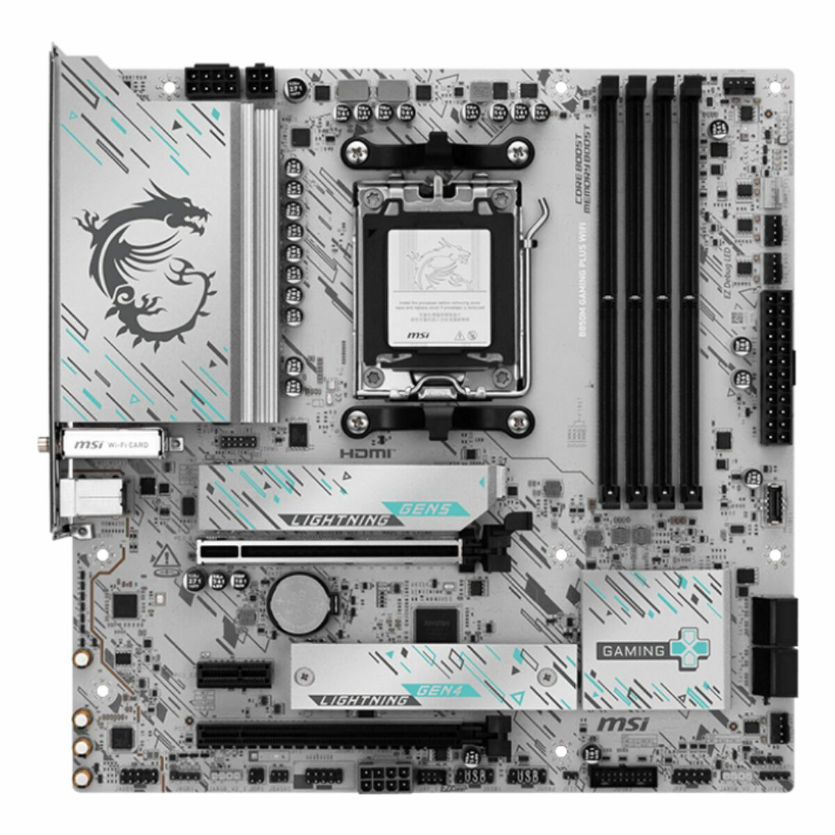 Image secondaire de Carte Mère MSI B850M GAMING PLUS WIFI6E Intel Wi-Fi 6 AMD AM5 AMD B850