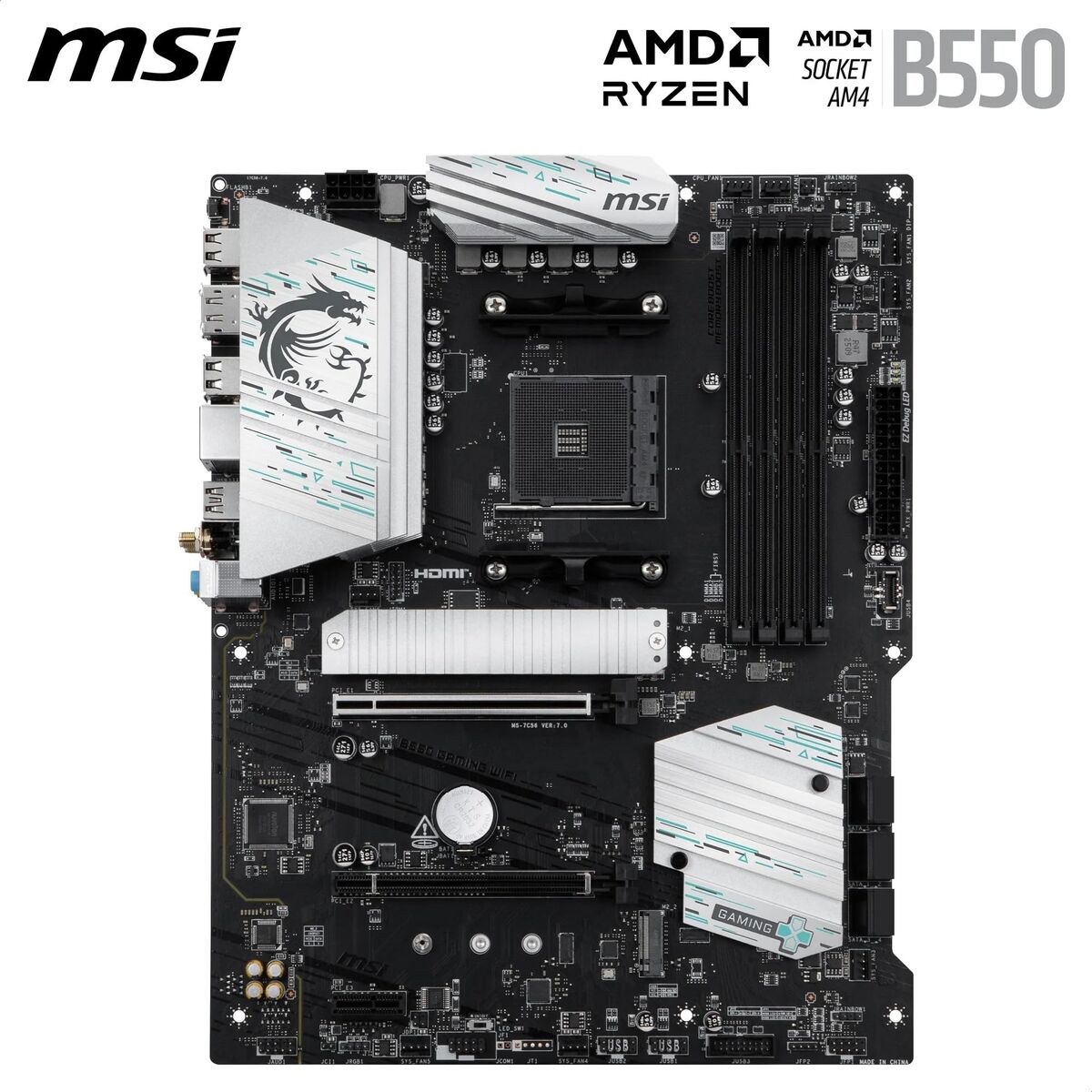 Picture of Motherboard MSI B550 AMD AM4 AMD B550 AMD