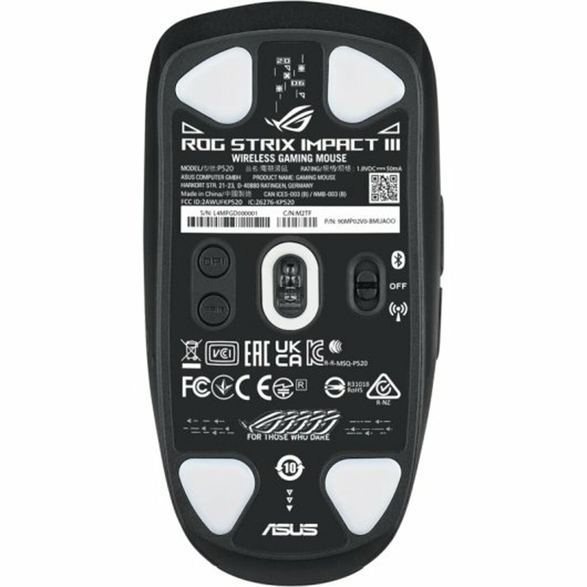 Afbeeldingen van Optical mouse Asus ROG Strix Impact III Black