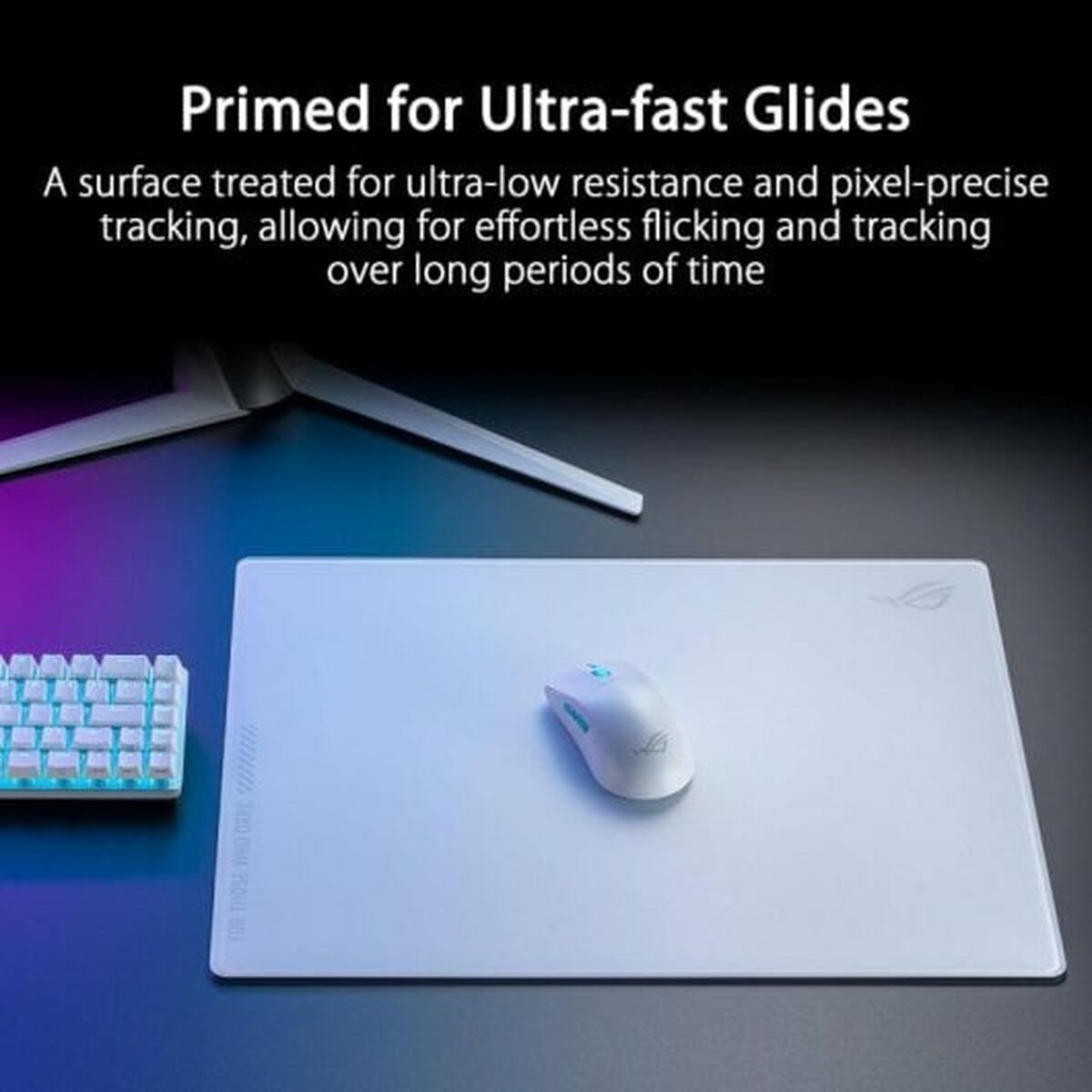 Afbeeldingen van Mouse Mat Asus ROG Moonstone Ace L White
