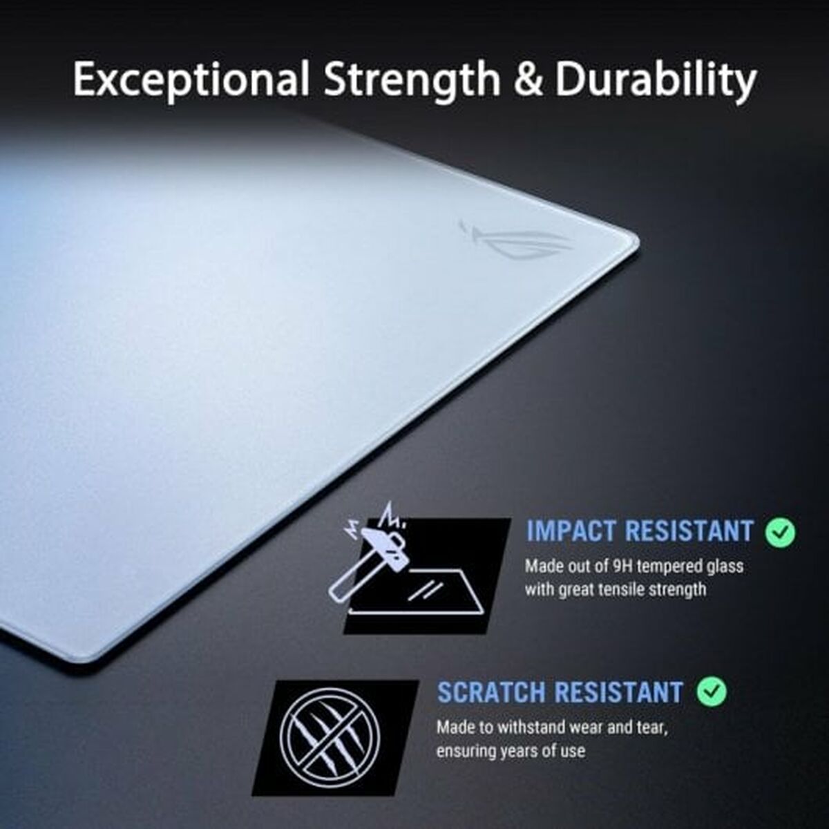 Afbeeldingen van Mouse Mat Asus ROG Moonstone Ace L White