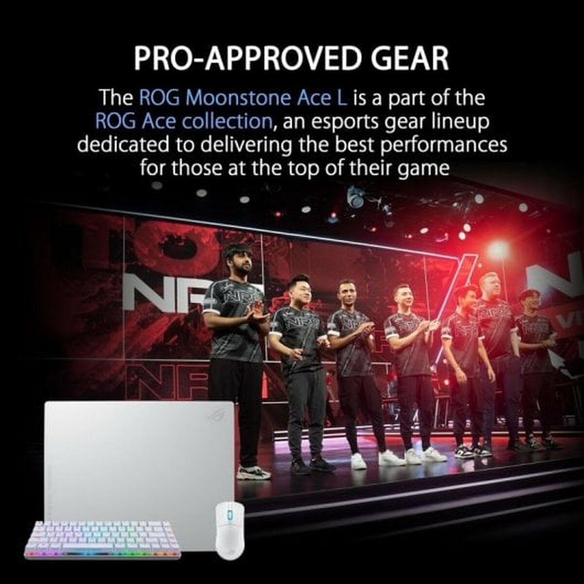 Afbeeldingen van Mouse Mat Asus ROG Moonstone Ace L White