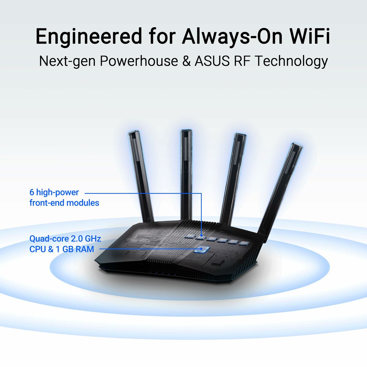 Afbeeldingen van Router Asus 90IG0990-MO9B00 Black USB RJ45 Ethernet LAN USB 3.2