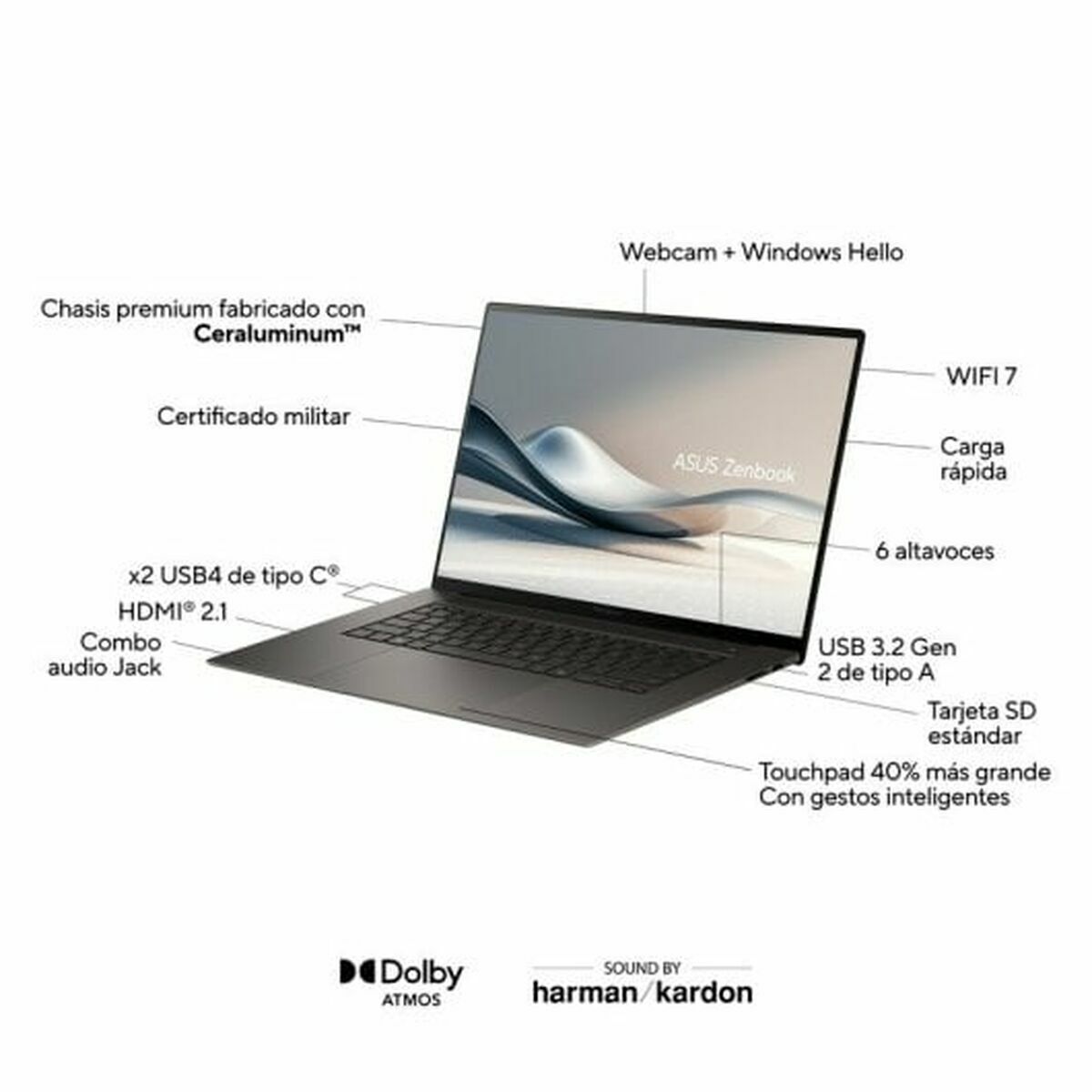 Afbeeldingen van Laptop Asus 90NB13M1-M00KT0 16" 32 GB RAM 1 TB SSD