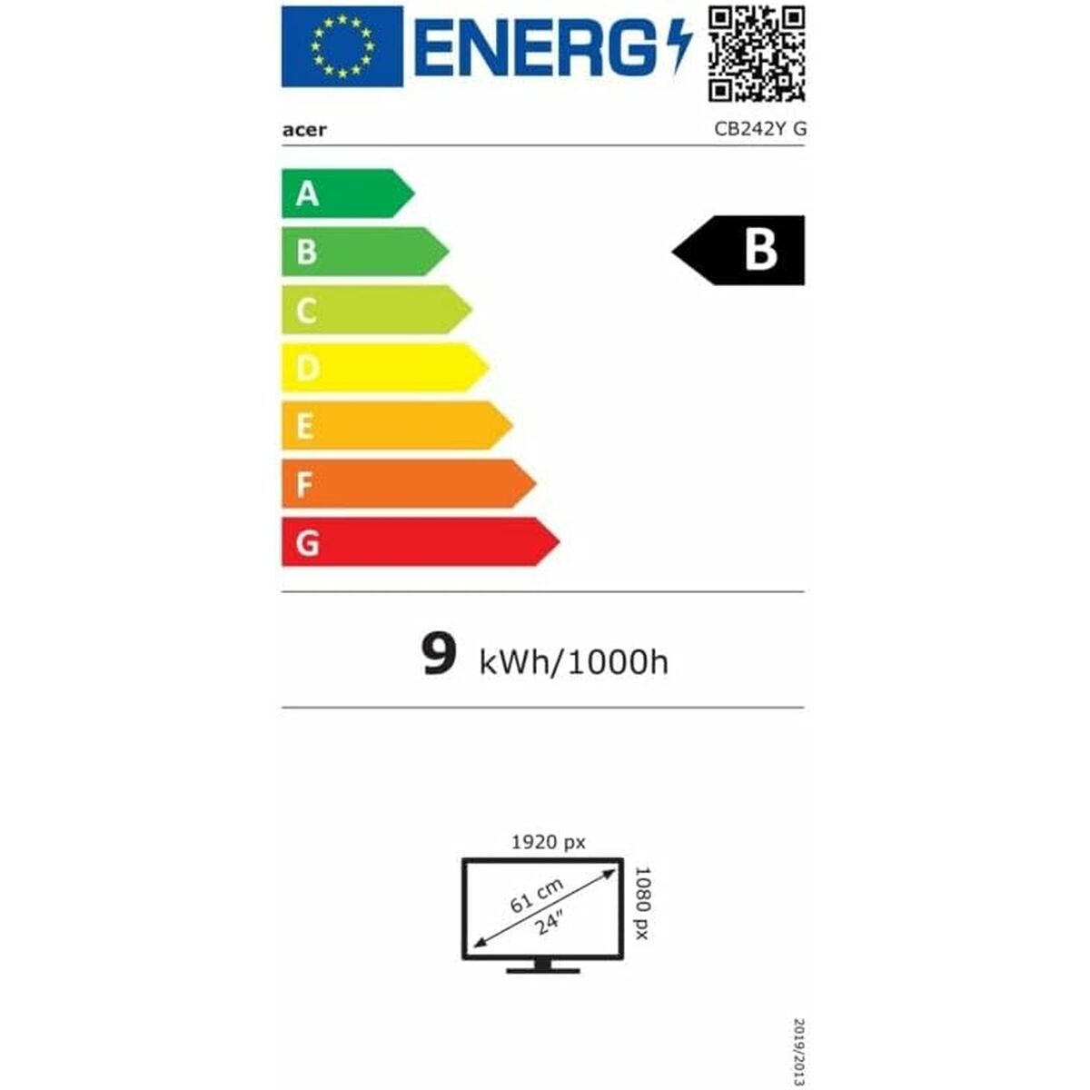 Afbeeldingen van Monitor Acer UM.QB2EE.G09 23,8" Full HD LCD