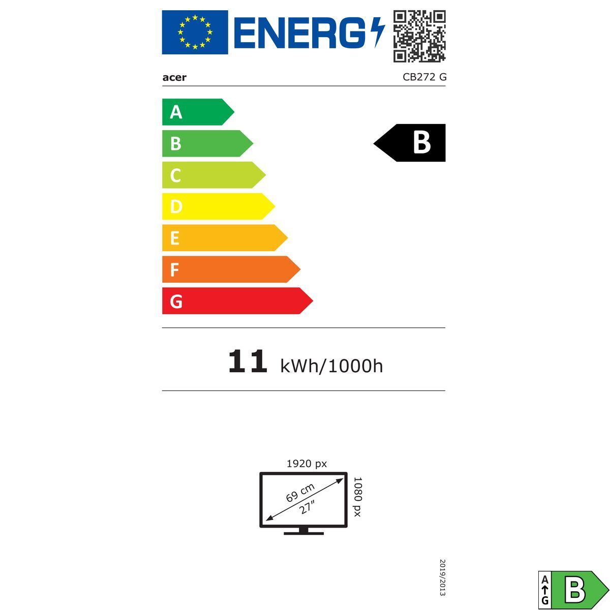 Bild von Gaming Monitor Acer UM.HB2EE.G06 27" Full HD LCD