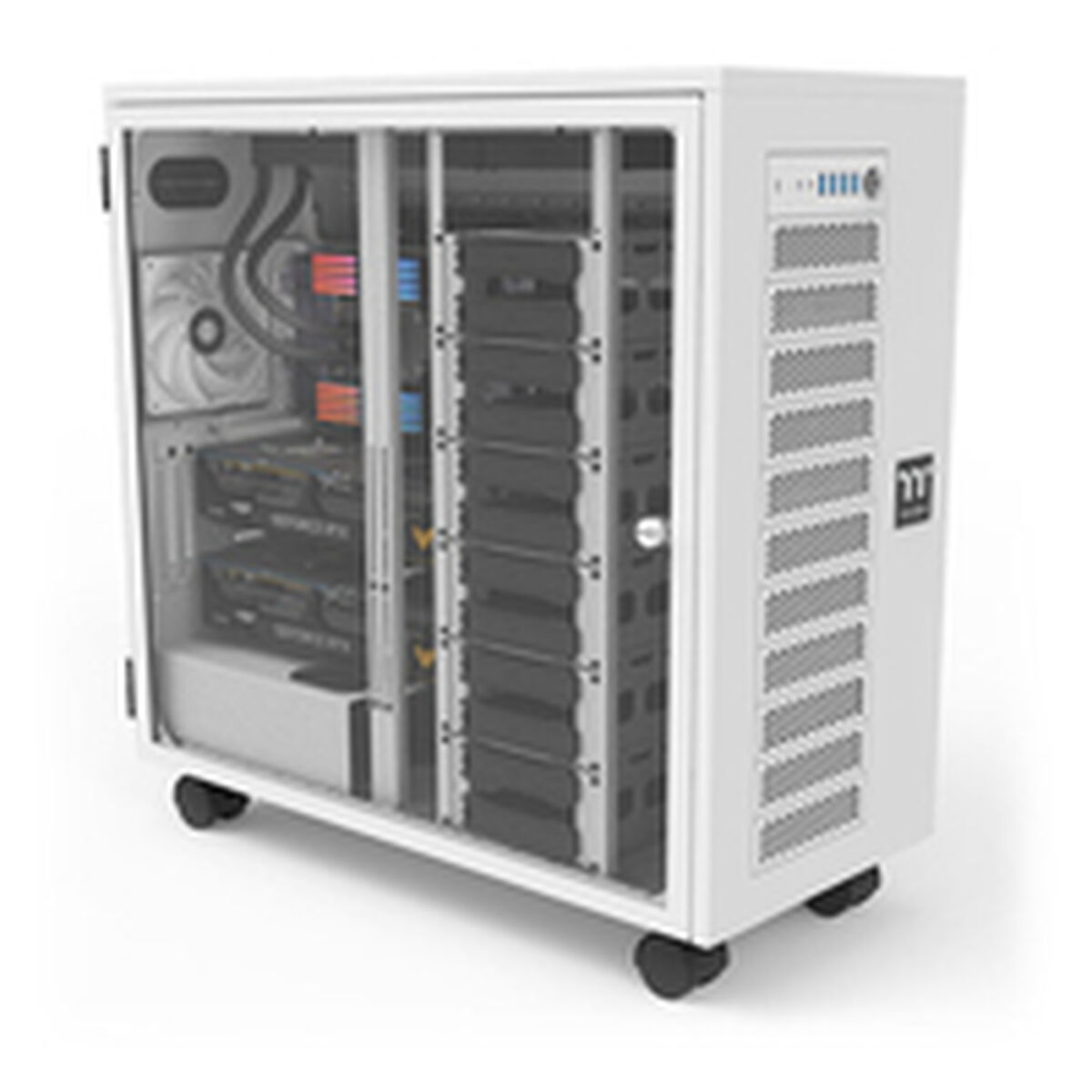 Obrazek ATX Semi-tower Box THERMALTAKE AX700 TG White Black