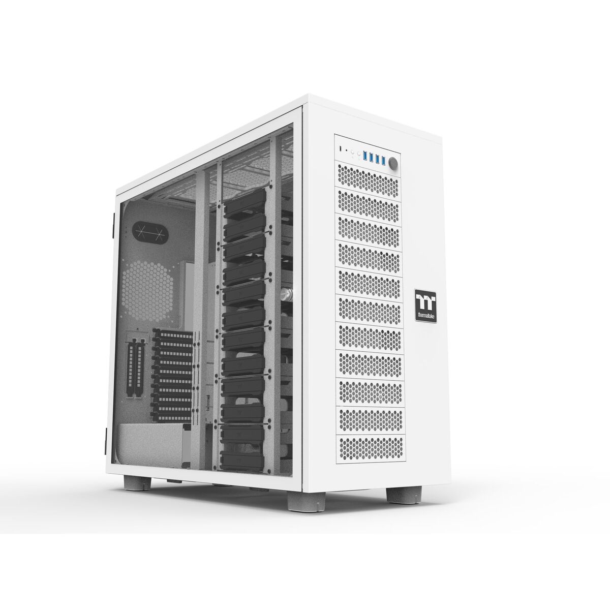 Obrazek ATX Semi-tower Box THERMALTAKE AX700 TG White Black