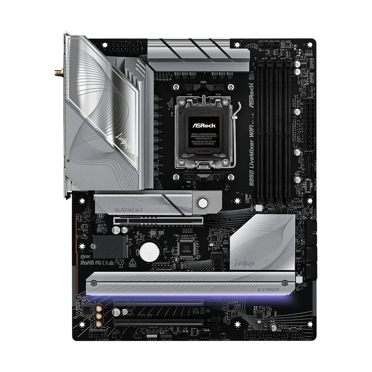 Afbeeldingen van Motherboard ASRock B850 LiveMixer WiFi Intel Wi-Fi 6 AMD AM5