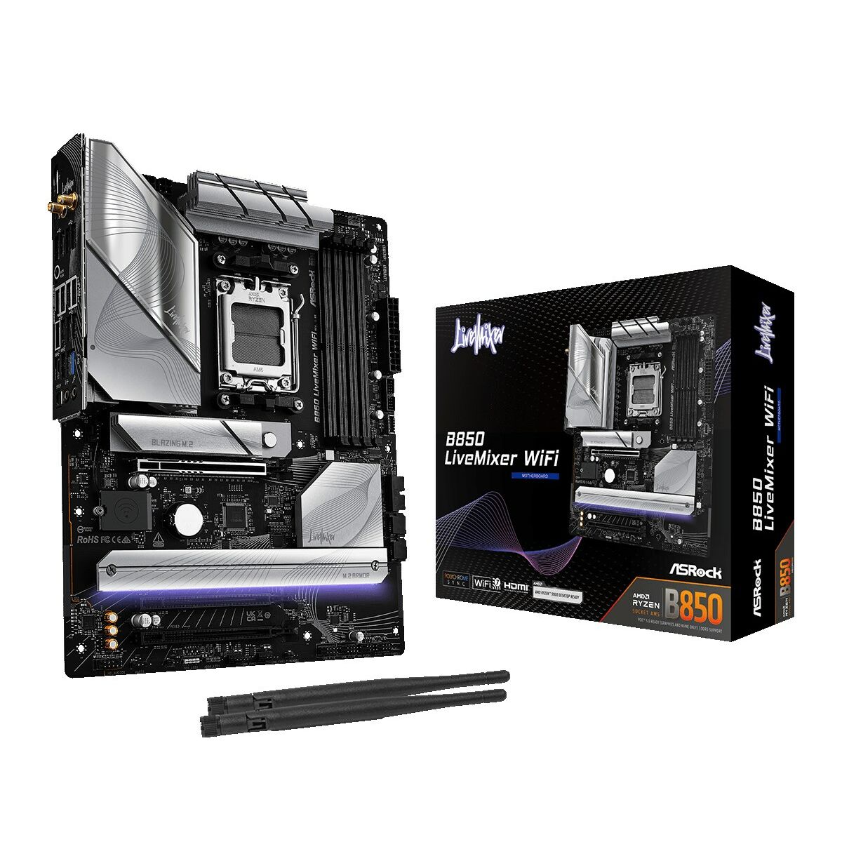 Kép Motherboard ASRock B850 LiveMixer WiFi Intel Wi-Fi 6 AMD AM5