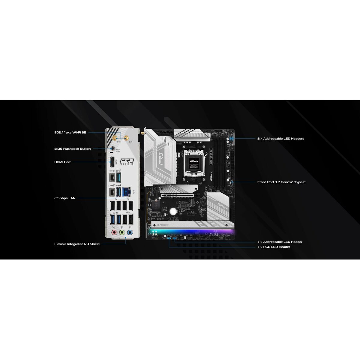 Kép Motherboard ASRock B850 Pro RS WiFi AMD B850 LGA 1151 AMD AM5