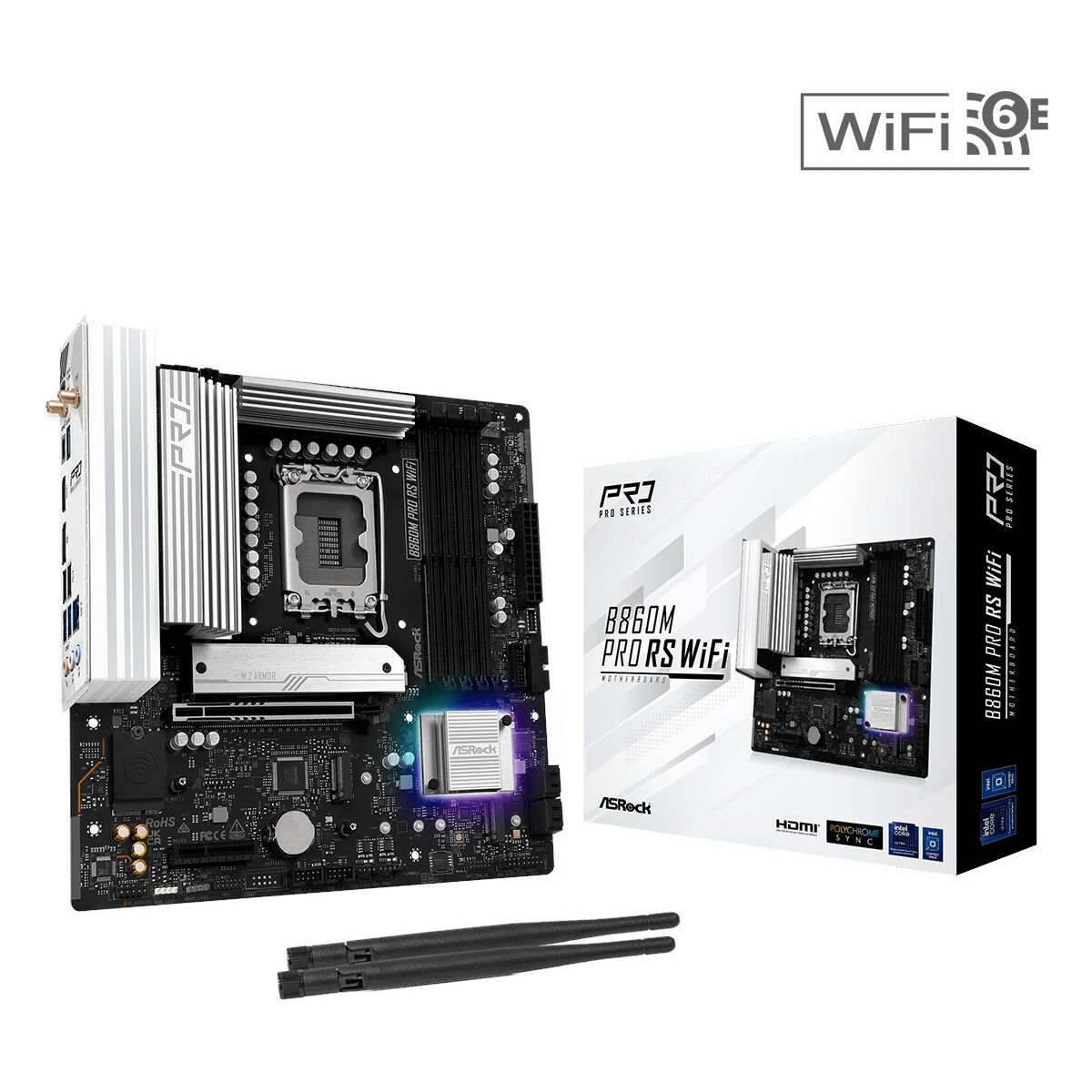 Afbeeldingen van Motherboard ASRock B860M Pro RS WiFi Intel B860 LGA 1851