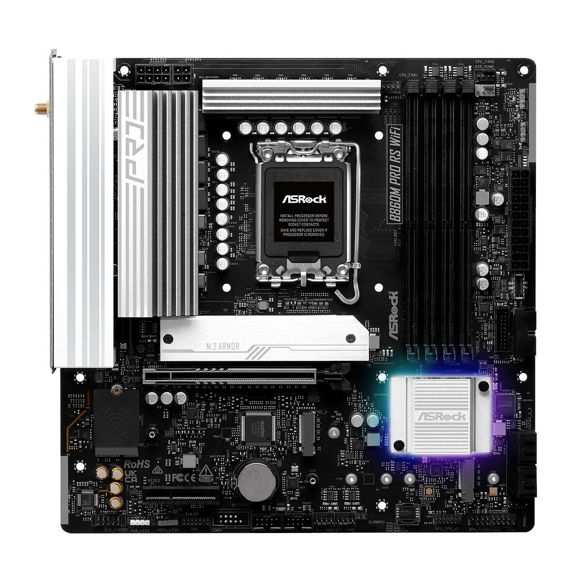 Afbeeldingen van Motherboard ASRock B860M Pro RS WiFi Intel B860 LGA 1851