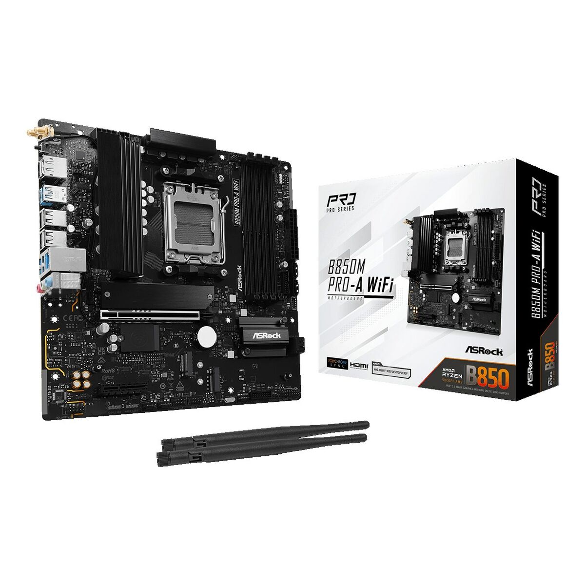 Afbeeldingen van Motherboard ASRock B850M Pro-A WiFi Intel Wi-Fi 6 AMD AM5