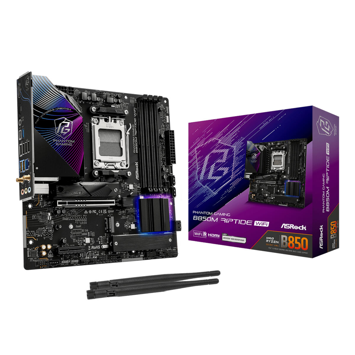 Μητρική Κάρτα ASRock B850M Riptide WiFi Intel Wi-Fi 6 AMD AM5 AMD B850