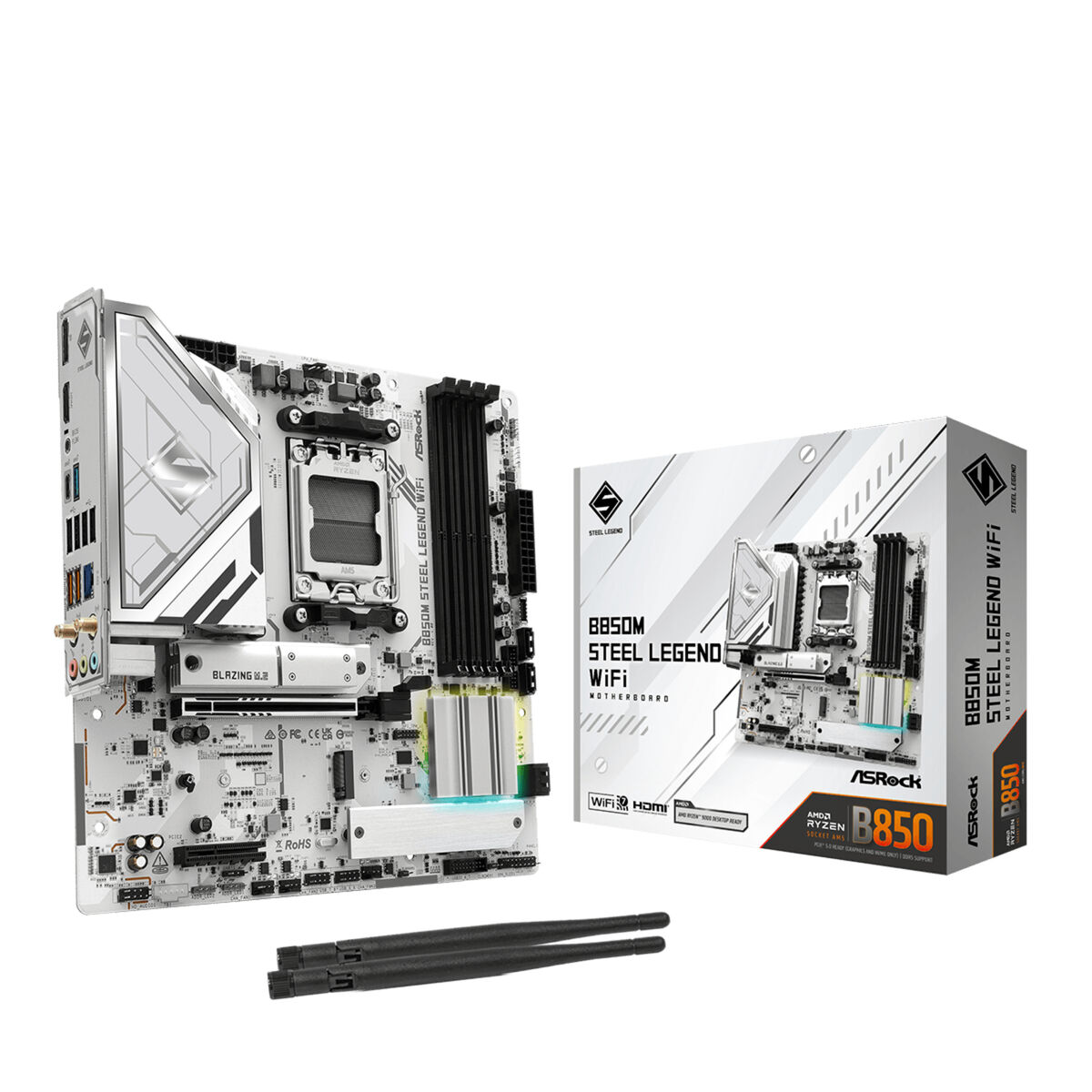 Afbeeldingen van Motherboard ASRock B850M Steel Legend WiFi Intel Wi-Fi 6 AMD AM5 AMD B850