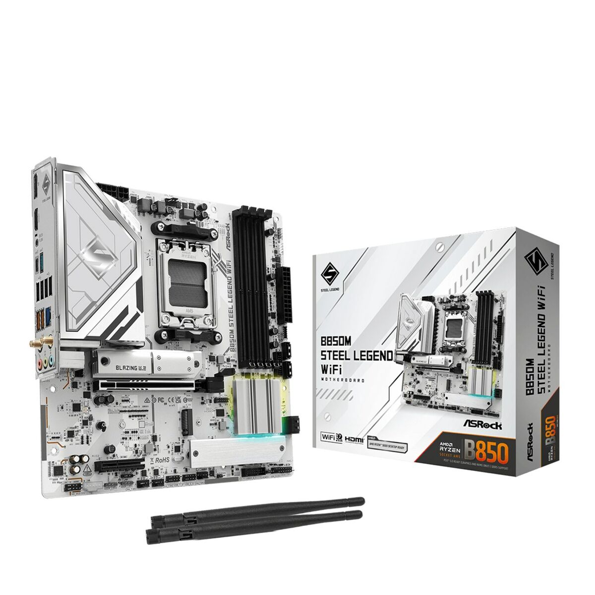 Afbeeldingen van Motherboard ASRock B850M Steel Legend WiFi Intel Wi-Fi 6 AMD AM5 AMD B850