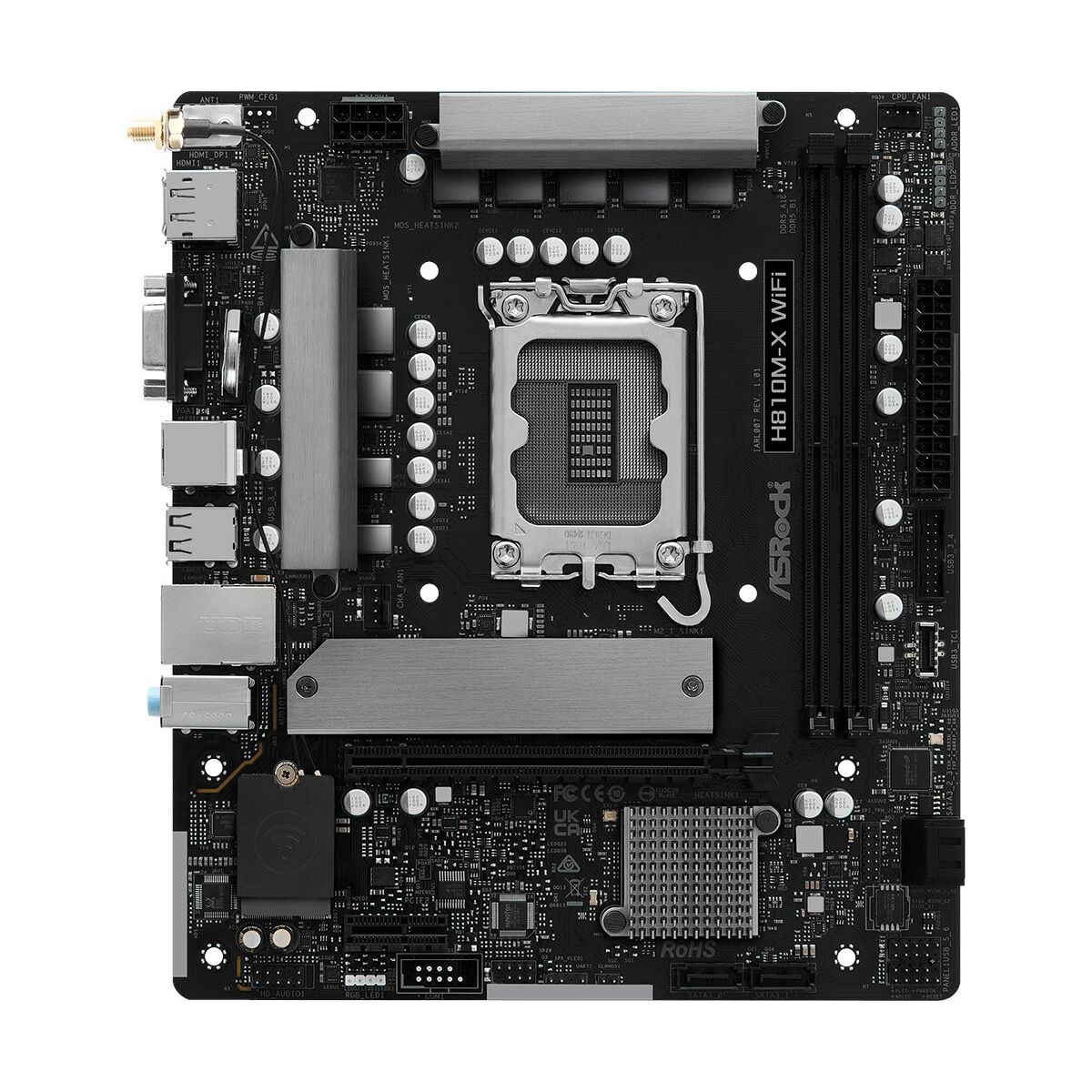 Afbeeldingen van Motherboard ASRock H810M-X WIFI