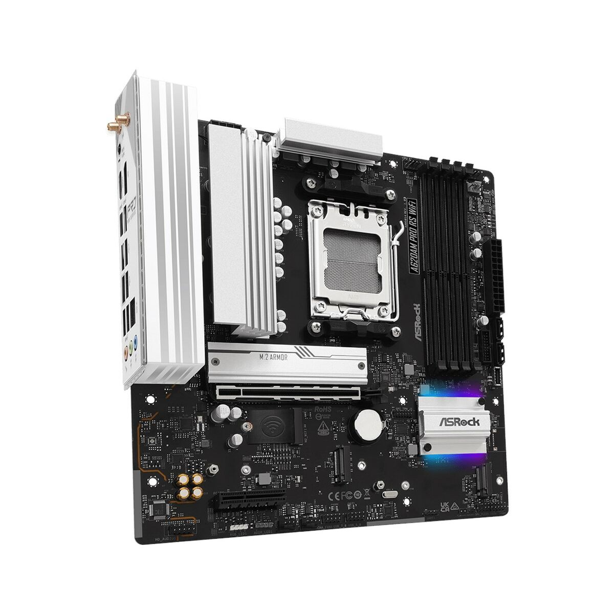Afbeeldingen van Motherboard ASRock A620AM PRO RS WIFI AMD AM5 AMD A620