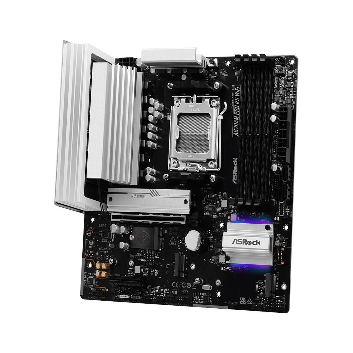 Afbeeldingen van Motherboard ASRock A620AM PRO RS WIFI AMD AM5 AMD A620