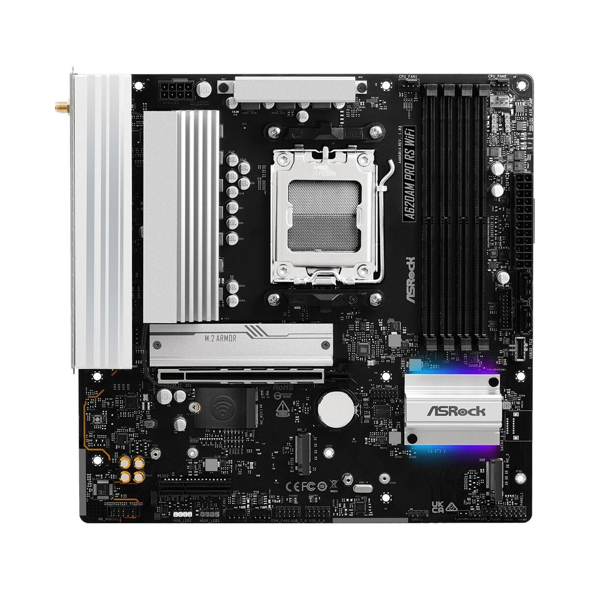 Afbeeldingen van Motherboard ASRock A620AM PRO RS WIFI AMD AM5 AMD A620