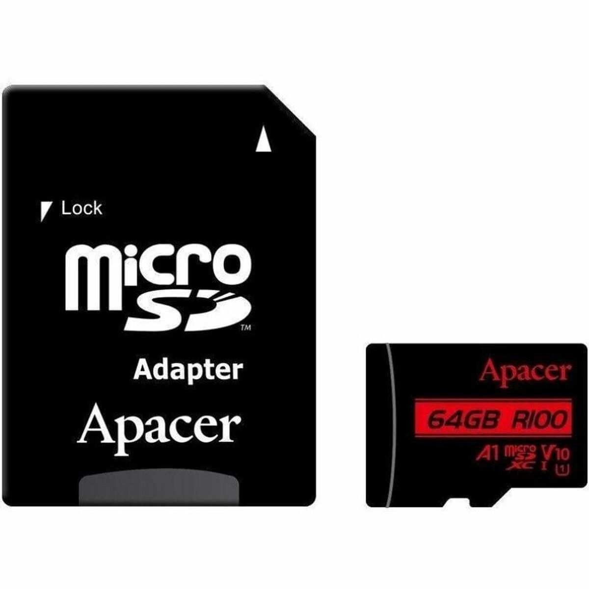 Picture of Micro SD Memory Card with Adaptor Apacer XC UHS 1 64 GB