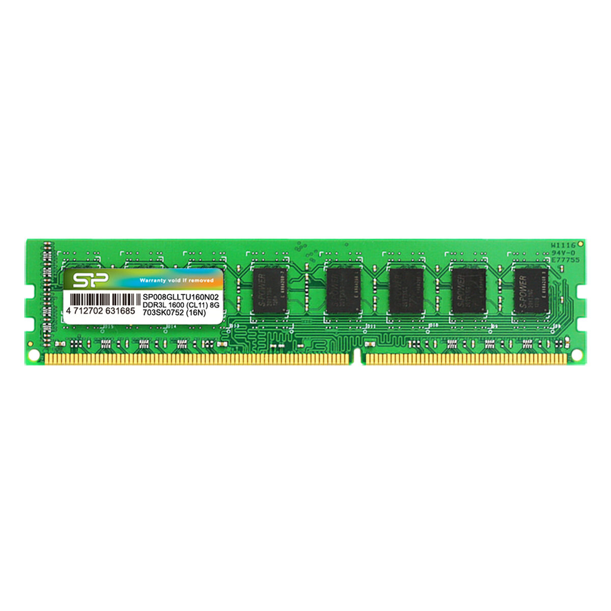 Afbeeldingen van RAM Memory Silicon Power SP008GLLTU160N02 8 GB 1600 mHz CL11 DDR3L