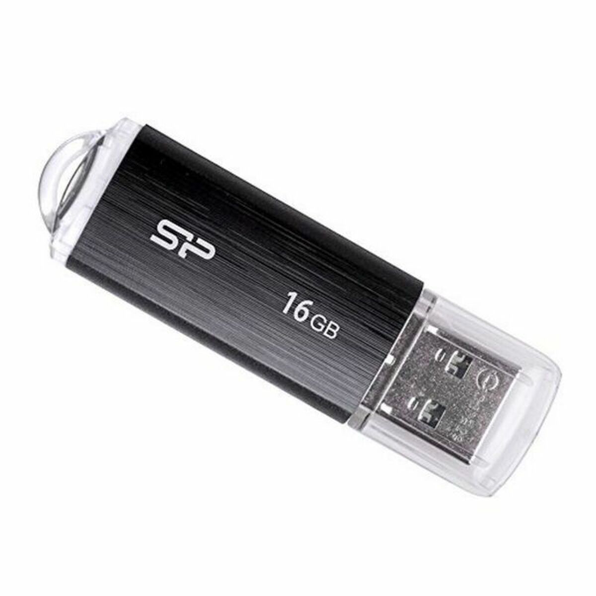 Clé USB Silicon Power SP016GBUF2U02V1K 16 GB USB 2.0 Noir