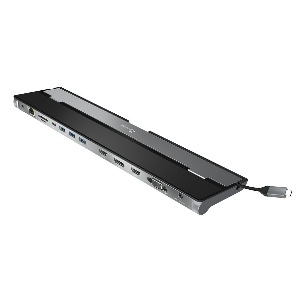 Picture of USB Hub j5create JCD543-N Black Black, Silver 5 W