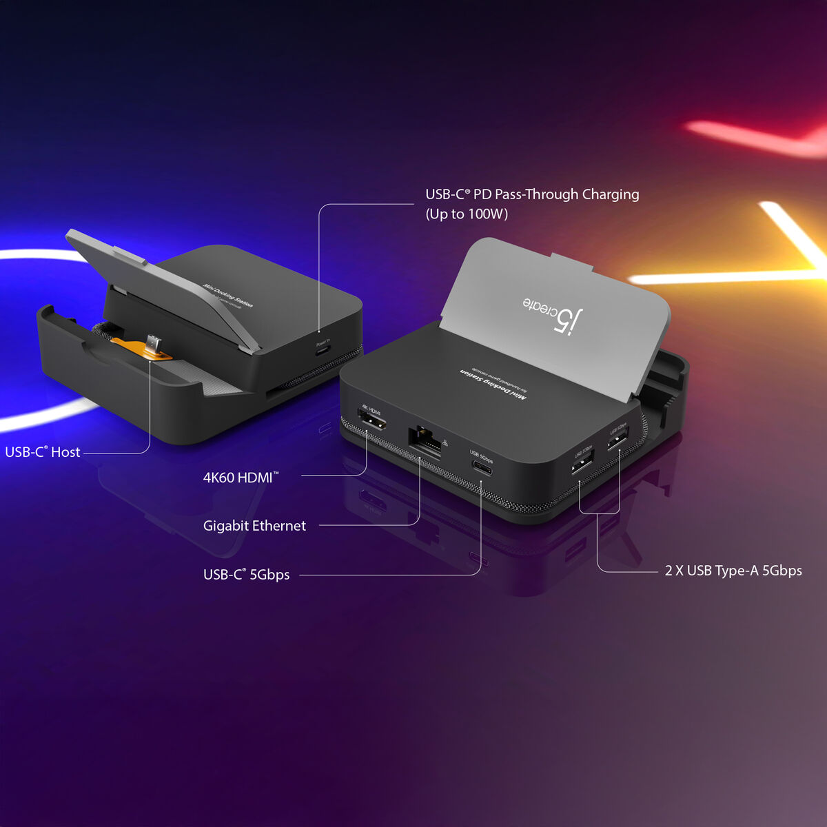 Image de USB Hub j5create JCD624-N Black Grey