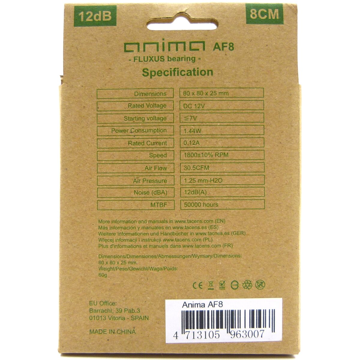 Bild von Laptop Fan Tacens Anima 8cm
