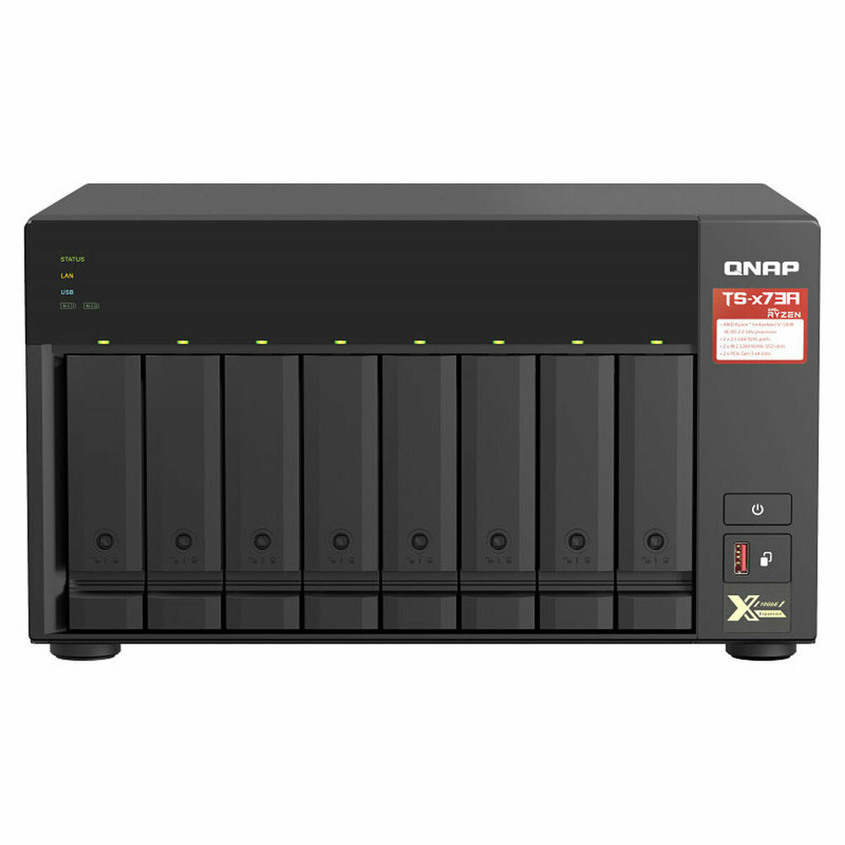 Afbeeldingen van NAS Network Storage Qnap TS-873A-8G Black AMD Ryzen V1500B