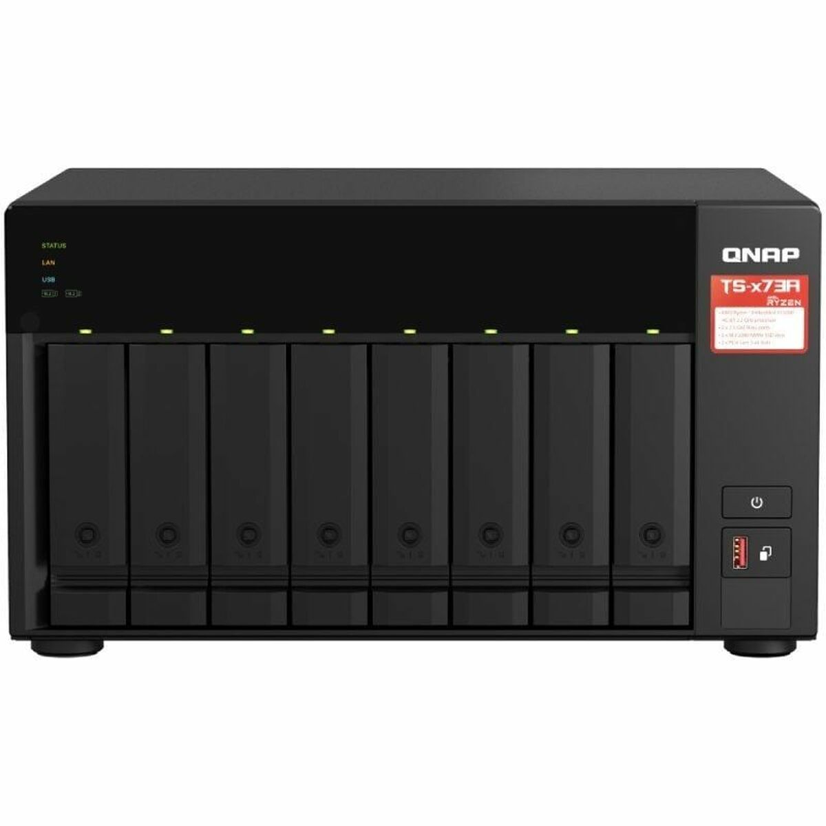 Δικτυακή συσκευή αποθήκευσης NAS Qnap TS-873A-8G Μαύρο AMD Ryzen V1500B