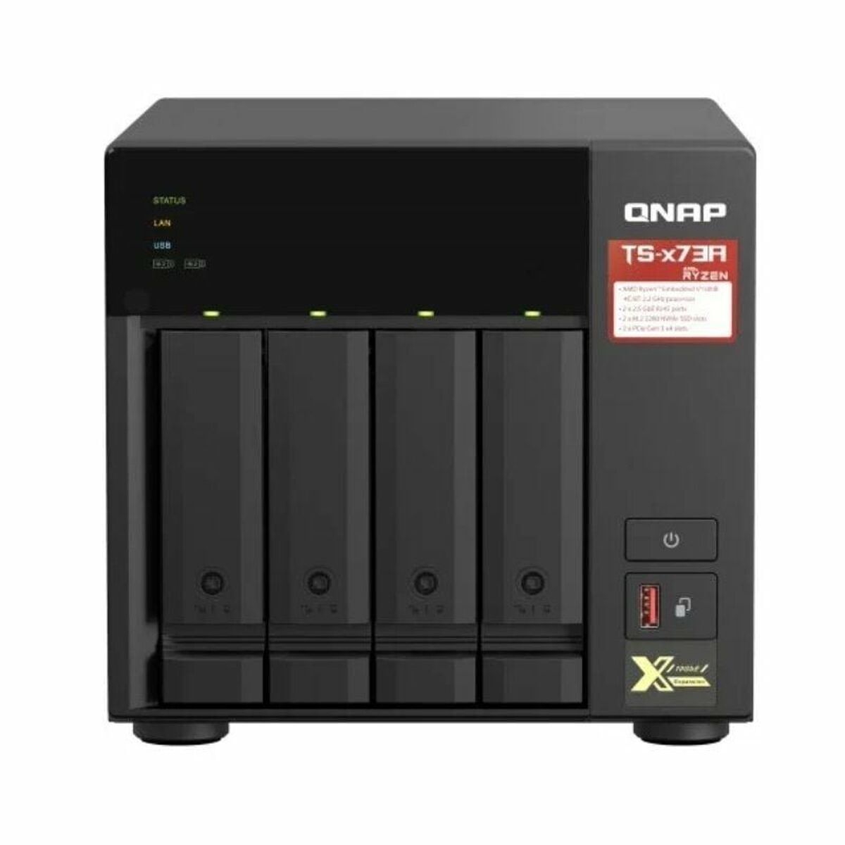 Bild von NAS Network Storage Qnap TS-473A Black AMD Ryzen V1500B